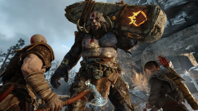 Det er nok av monstre i Norrøn mytologi. Forholdet mellon Kratos og Atreus er at av høydepunktene i God of War. (Pressefoto: SIE Santa Monica Studio)