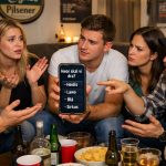 Venner diskuterer utesteder